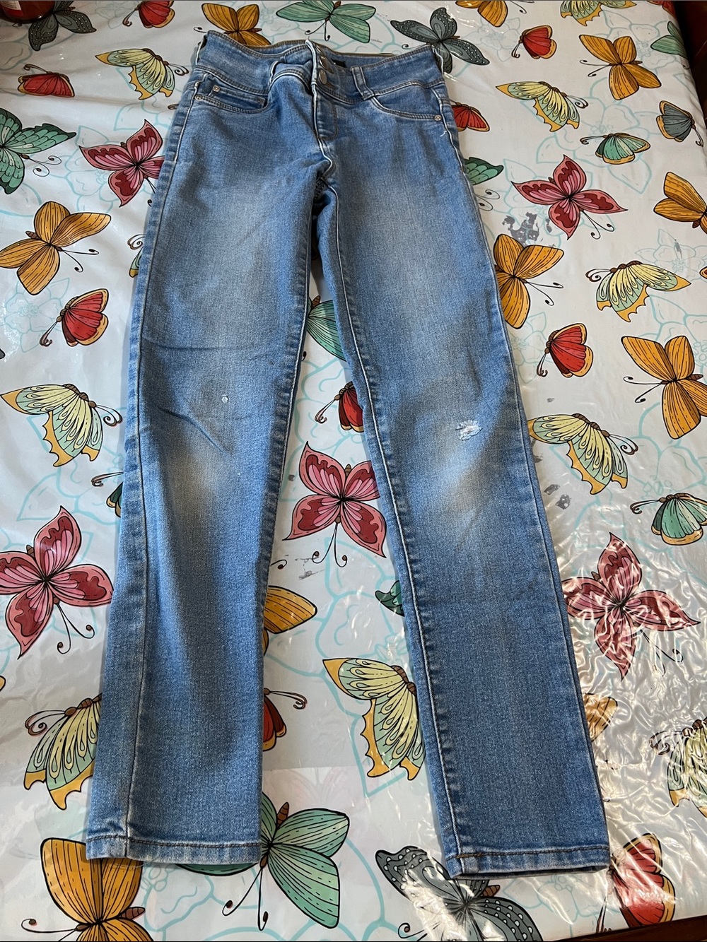 Dkny Light Blue Straight-Leg Jeans